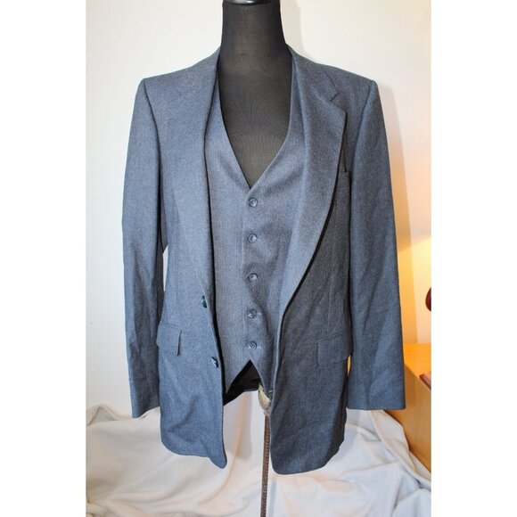 Yves Saint Laurent Men's sport Jacket & Vest Wool Size 38 Single Breast France - Picture 4 of 13